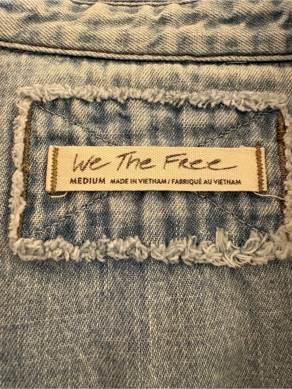 FREE PEOPLE Jenny Tunic in Washed Denim size M